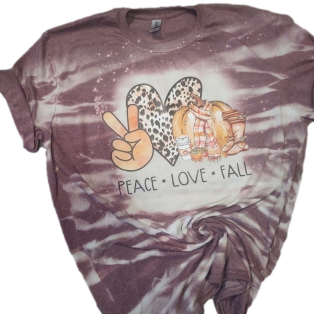 Fall Bleached Women's T-shirt Short Sleeve Size XL